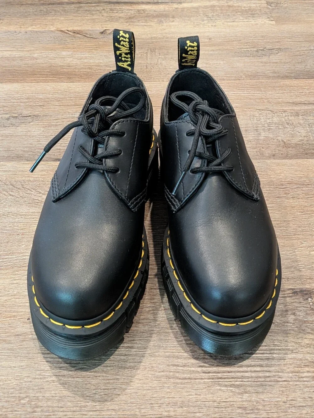 Dr. Martens Doc Audrick 3 Eye Platform Shoes Black Woman’s Size 38 EU / 7 US